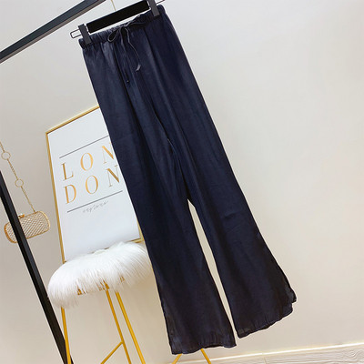 Дамски панталон с висока талия и ластик в четири цвята