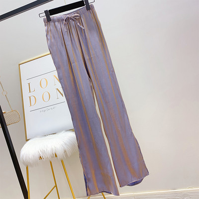 Дамски панталон с висока талия и ластик в четири цвята