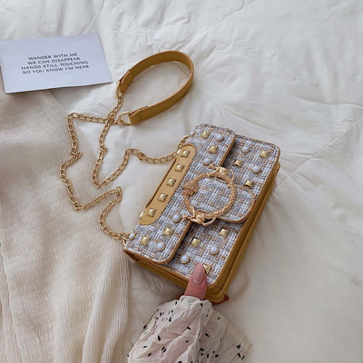 Geanta de dama la zi cu elemente metalice in mai multe culori