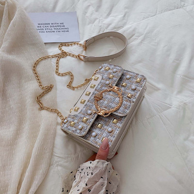 Geanta de dama la zi cu elemente metalice in mai multe culori