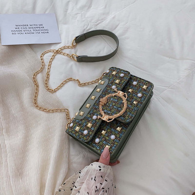 Geanta de dama la zi cu elemente metalice in mai multe culori