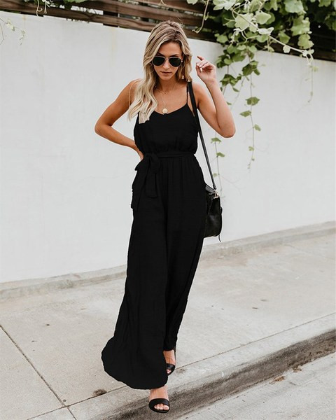 Γυναικεία ολόσωμη φόρμα με λεπτούς ιμάντες ώμου σε τρία χρώματα