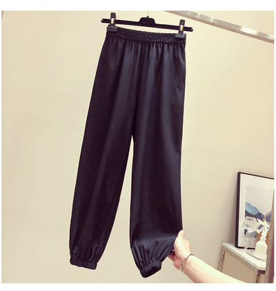 Ежедневен дамски панталон в червен  и черен цвят