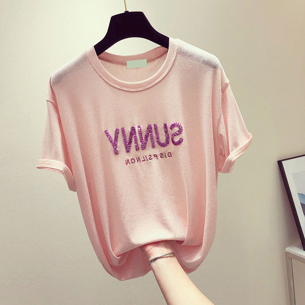 Tricou de dama modern cu decolteu O in mai multe culori