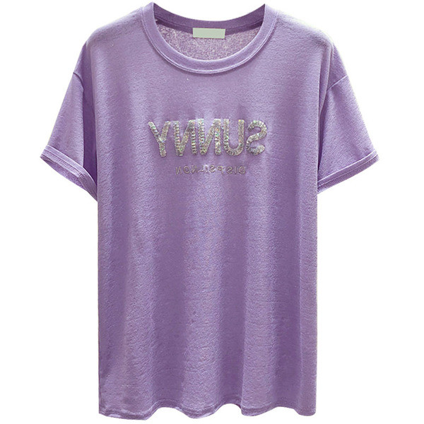 Tricou de dama modern cu decolteu O in mai multe culori