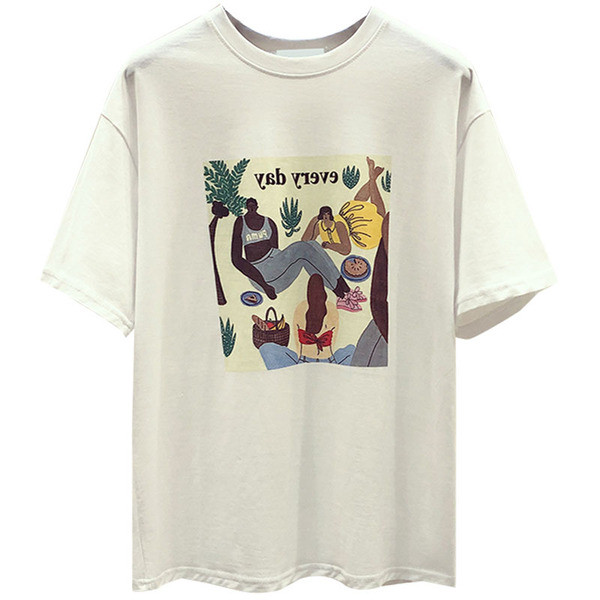 Tricou elegant de damă cu imprimeu alb