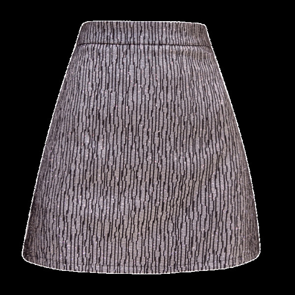 Fusta de dama moderna in doua culori cu talie inalta