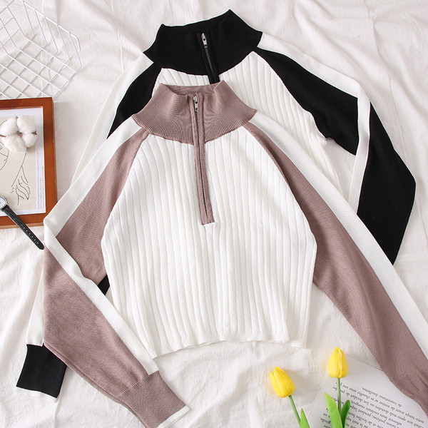 Bluza de dama model nou cu guler polo in trei culori