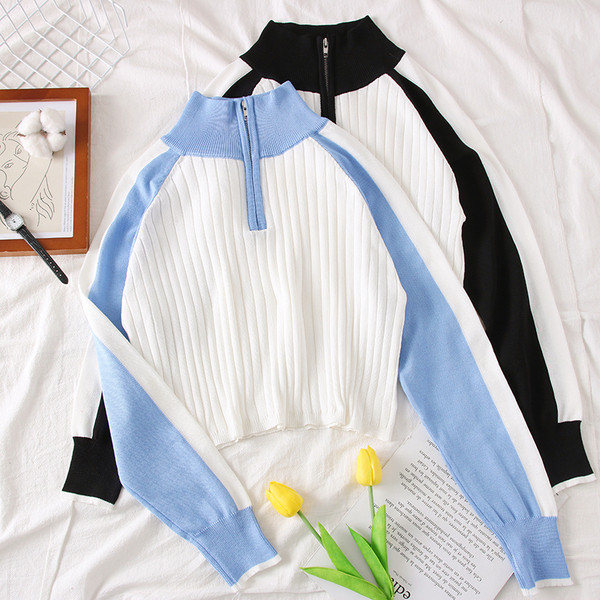 Bluza de dama model nou cu guler polo in trei culori