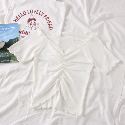 Bluză de damă modernă cu decolteu în V în mai multe culori