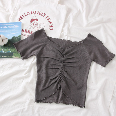 Bluză de damă modernă cu decolteu în V în mai multe culori