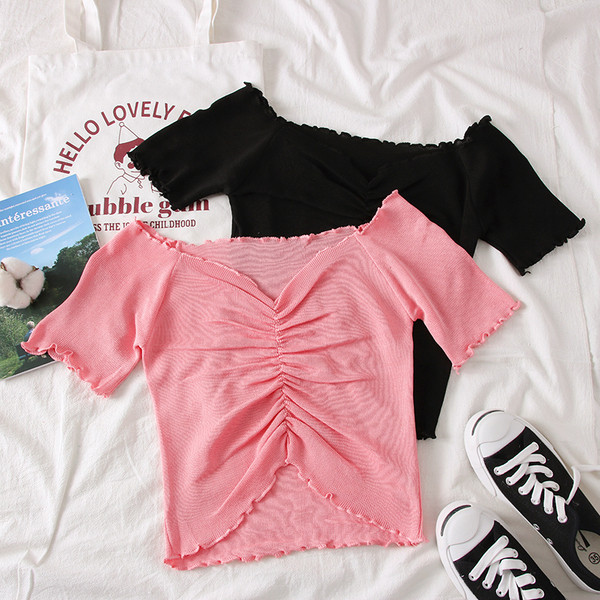 Bluză de damă modernă cu decolteu în V în mai multe culori