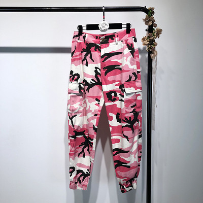 Pantaloni sport de damă cu model de camuflaj - patru culori