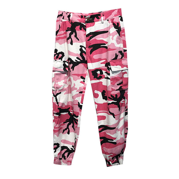 Pantaloni sport de damă cu model de camuflaj - patru culori