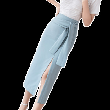 Fusta lunga de dama eleganta cu talie inalta in mai multe culori