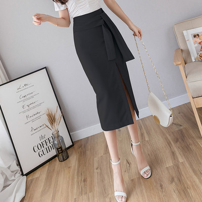 Fusta lunga de dama eleganta cu talie inalta in mai multe culori