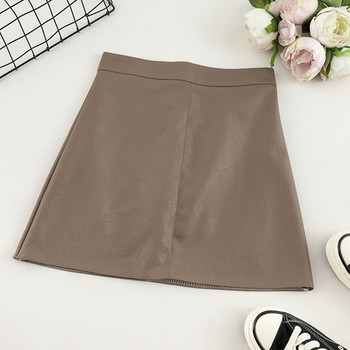 Fusta dama model uni din piele ecologica in diferite culori