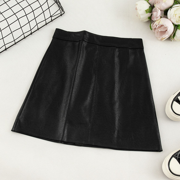Fusta dama model uni din piele ecologica in diferite culori