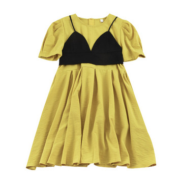 Rochie moderna de dama cu maneci scurte in trei culori