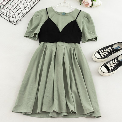 Rochie moderna de dama cu maneci scurte in trei culori