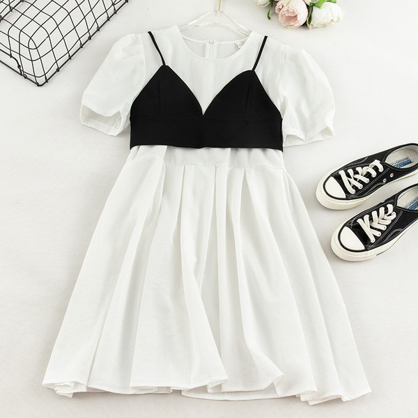 Rochie moderna de dama cu maneci scurte in trei culori