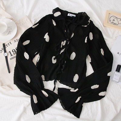 Cămașă elegantă de damă cu cravate - mai multe culori