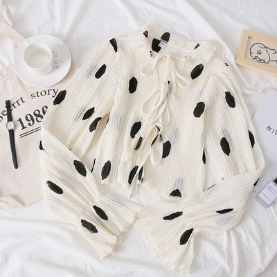 Cămașă elegantă de damă cu cravate - mai multe culori