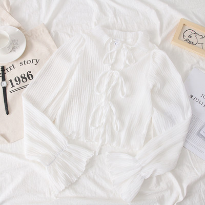 Cămașă elegantă de damă cu cravate - mai multe culori