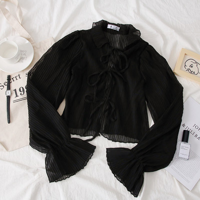 Cămașă elegantă de damă cu cravate - mai multe culori