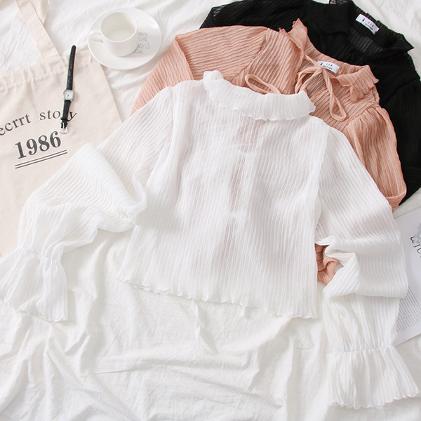 Cămașă elegantă de damă cu cravate - mai multe culori