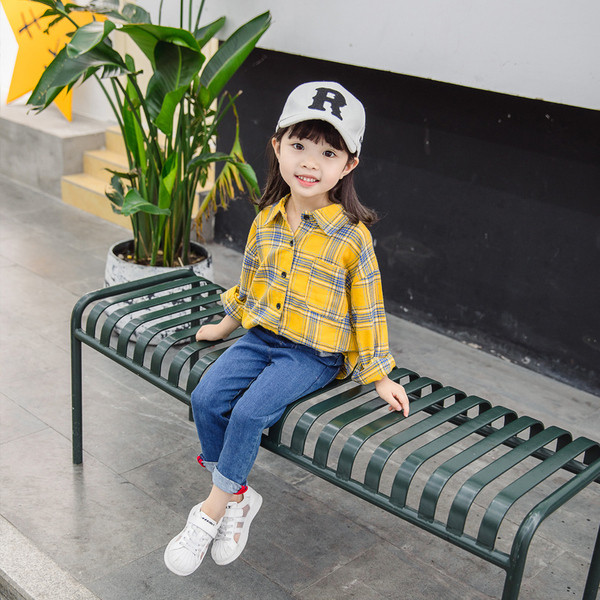 Cămașă modernă pentru copii cu mâneci lungi - în două culori