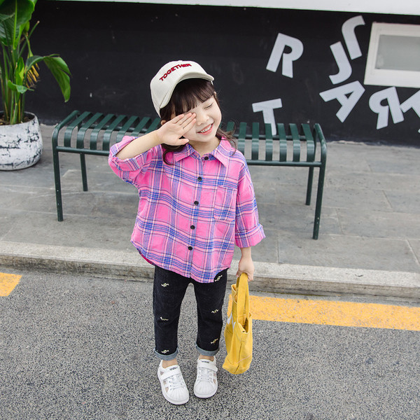 Cămașă modernă pentru copii cu mâneci lungi - în două culori