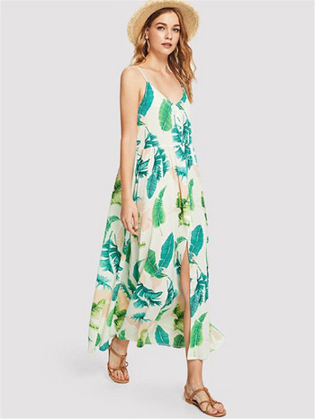 Rochie de vara dama cu model floral si bretele