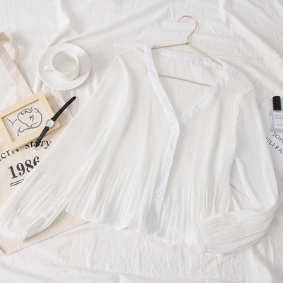 Модерна дамска риза с V-образно деколте - няколко цвята