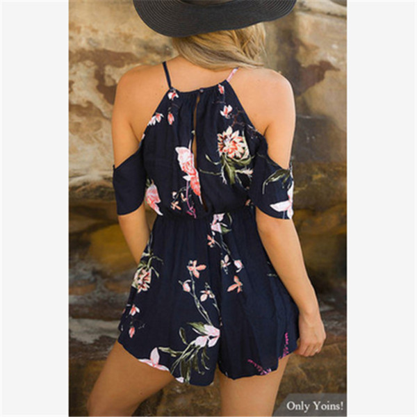 Μοντέρνα γυναικεία ολόσωμη φόρμα  με floral σχέδιο