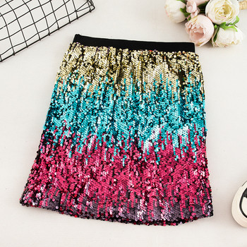 Fusta scurta de dama moderna cu paiete in mai multe culori