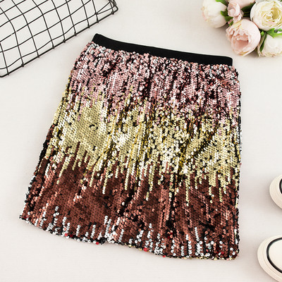 Fusta scurta de dama moderna cu paiete in mai multe culori