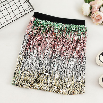 Fusta scurta de dama moderna cu paiete in mai multe culori