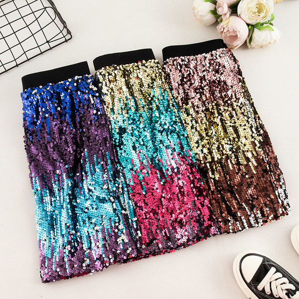 Fusta scurta de dama moderna cu paiete in mai multe culori