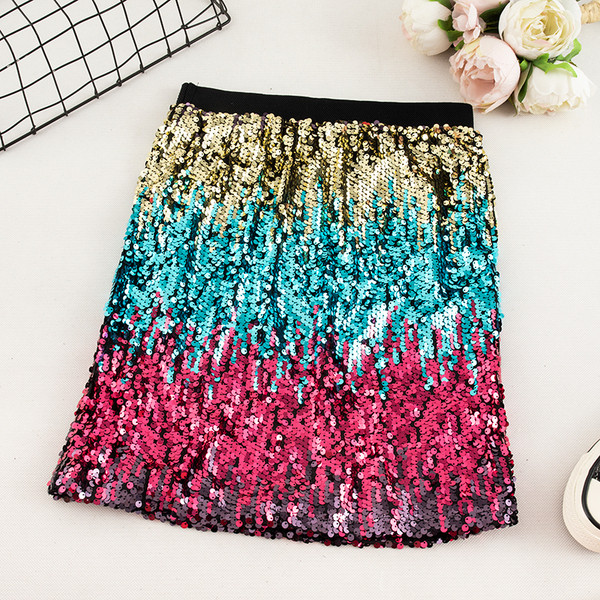Fusta scurta de dama moderna cu paiete in mai multe culori
