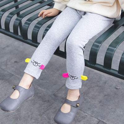 Jambiere de zi cu zi pentru copii în gri pentru fete