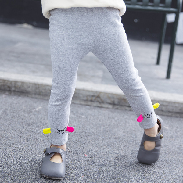 Jambiere de zi cu zi pentru copii în gri pentru fete