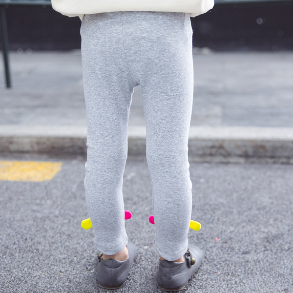 Jambiere de zi cu zi pentru copii în gri pentru fete