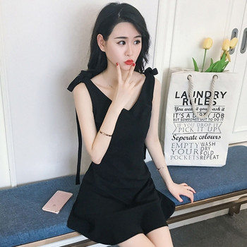 Rochie eleganta de dama in negru si rosu