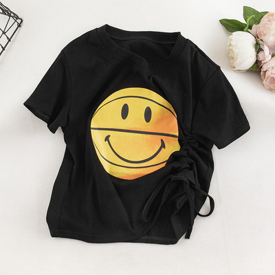 Tricou casual dama cu aplicatie si cravate in mai multe culori