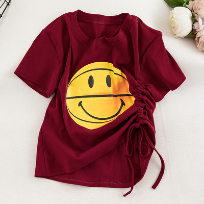 Tricou casual dama cu aplicatie si cravate in mai multe culori