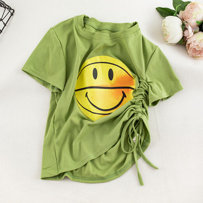 Tricou casual dama cu aplicatie si cravate in mai multe culori