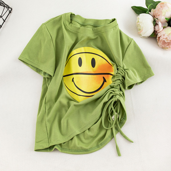 Tricou casual dama cu aplicatie si cravate in mai multe culori