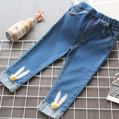 Blugi moderni pentru copii pentru fete in albastru si negru