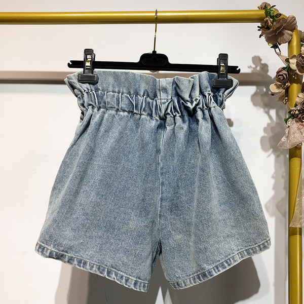 Blugi scurti casual de dama cu talie inalta